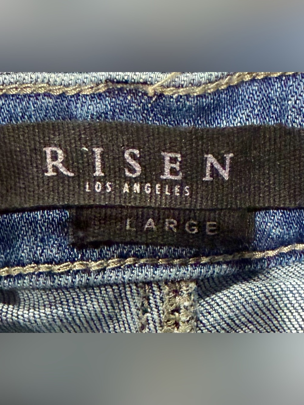 Risen Dark Wash Long Length Denim Shorts - Picture 4 of 12